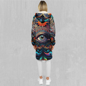 Cosmic Eye Zip Up Cloak (White Fur)