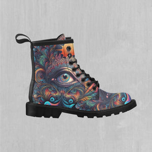 Cosmic Eye Women's Lace Up Boots