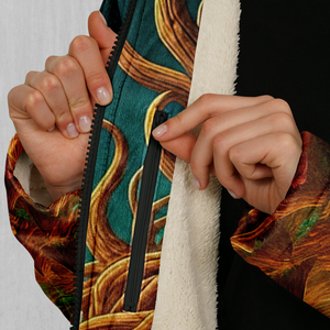 Cosmic Mirage Zip Up Cloak (White Fur)