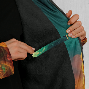 Cosmic Mirage Zip Up Cloak (Black Fur)