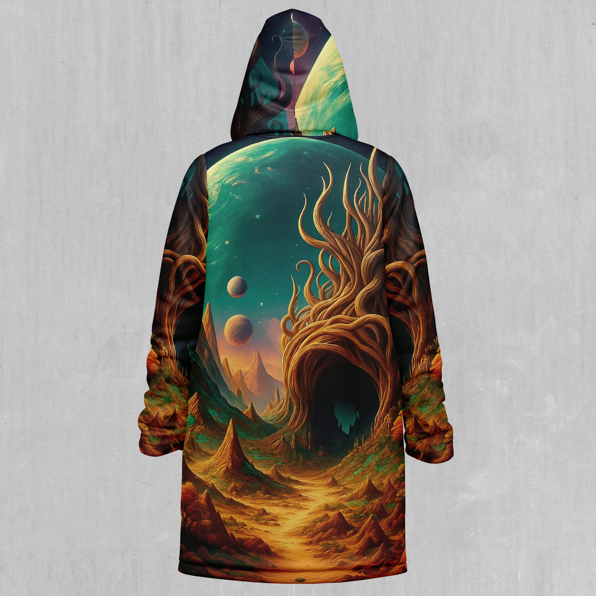 Cosmic Mirage Zip Up Cloak (Black Fur)