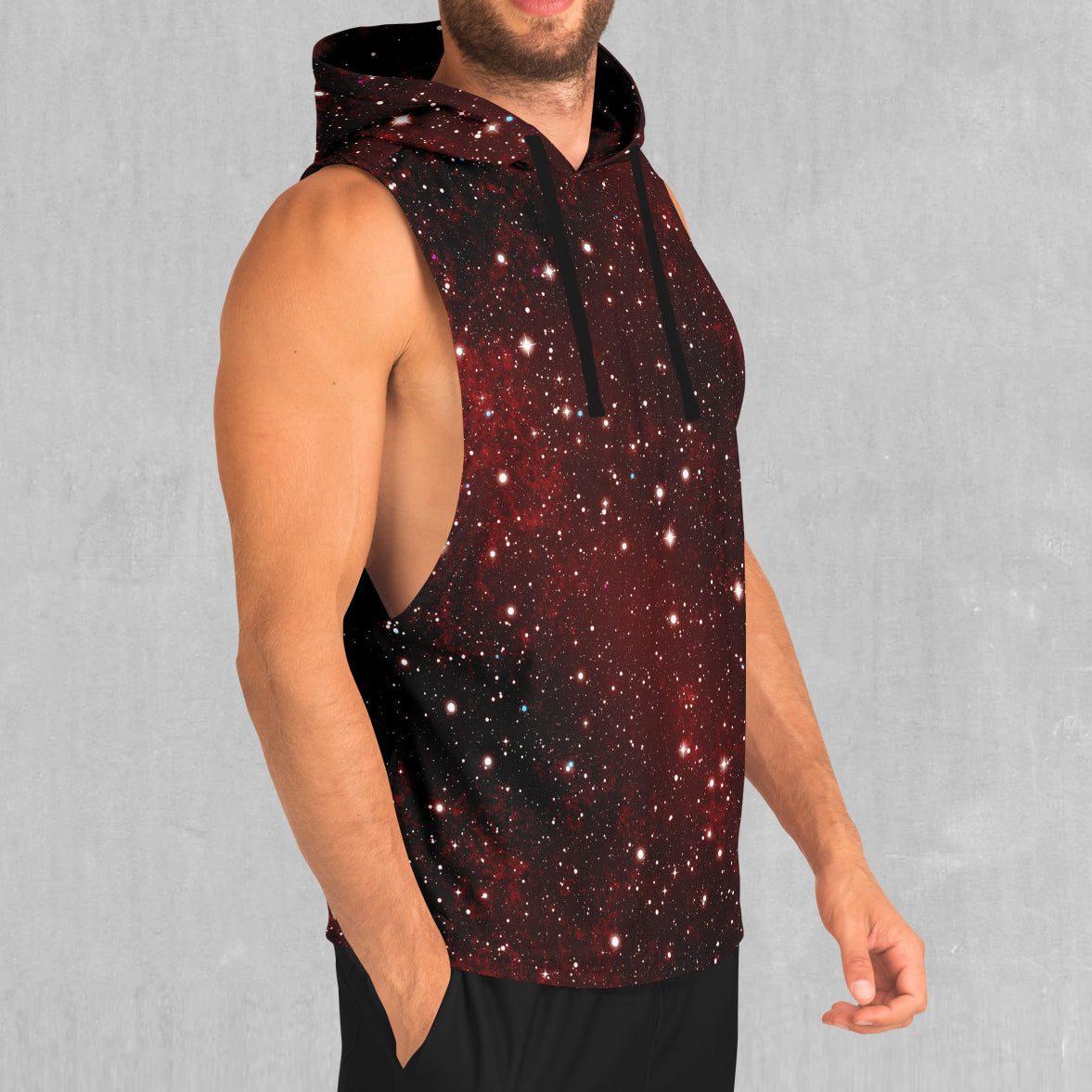 Crimson Space Sleeveless Hoodie