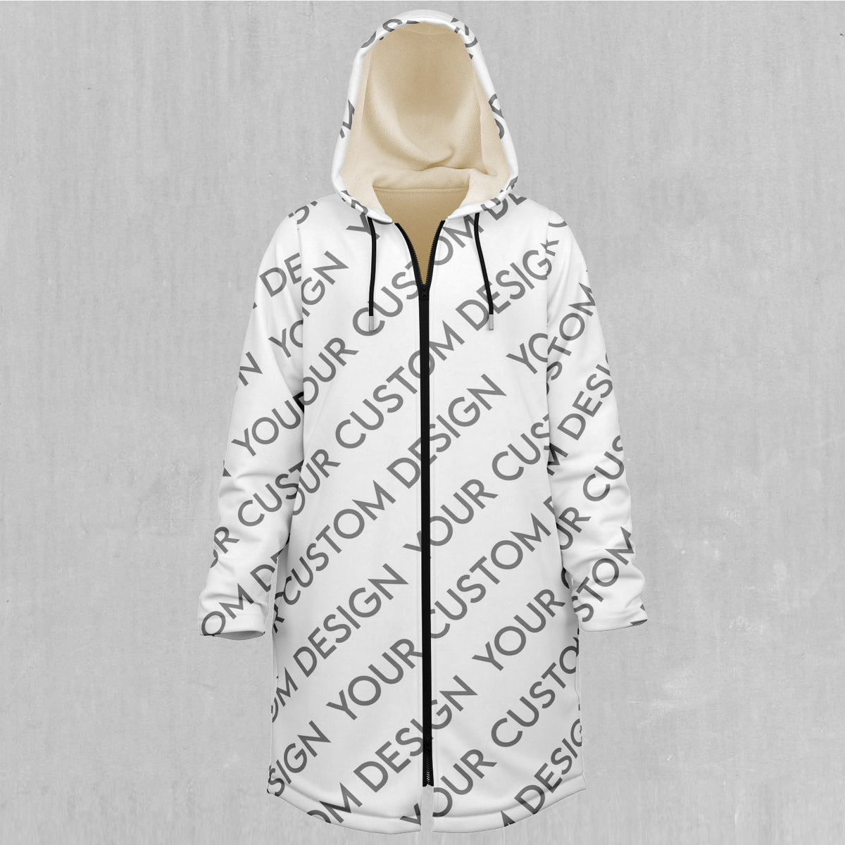 Custom Zip Up Cloak (White Fur)