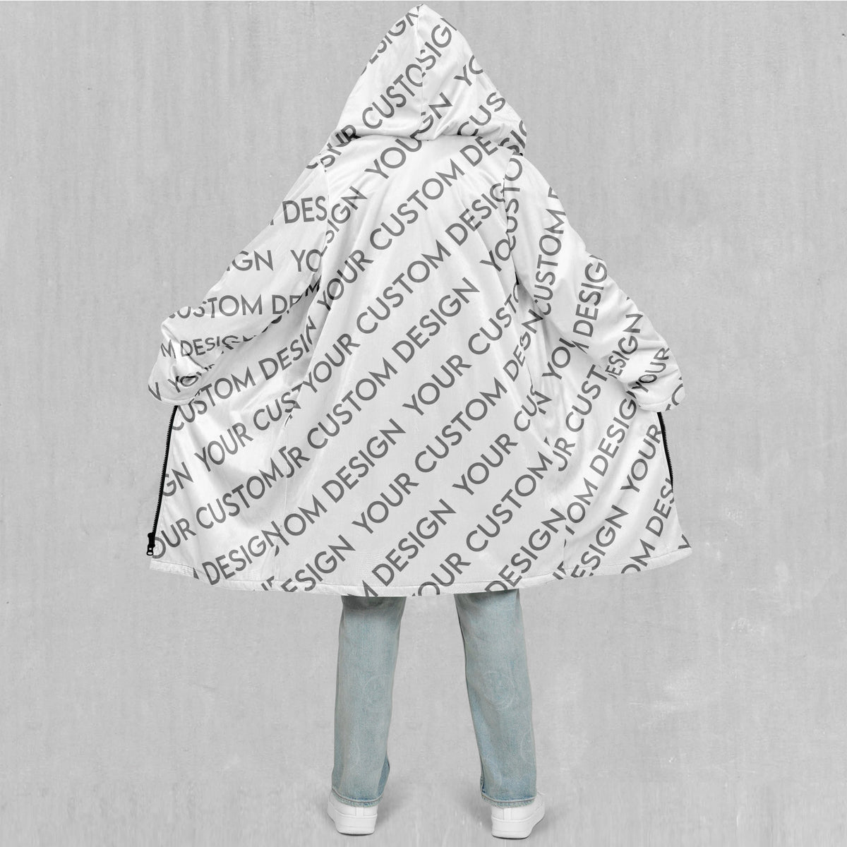 Custom Zip Up Cloak (White Fur)