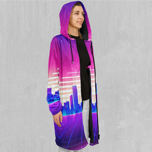 Cyber City Zip Up Cloak (Black Fur)