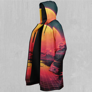 Cyber Skyline Zip Up Cloak (Black Fur)