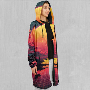 Cyber Skyline Zip Up Cloak (Black Fur)