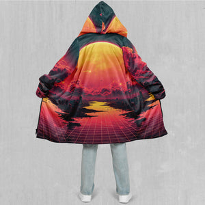 Cyber Skyline Zip Up Cloak (Black Fur)