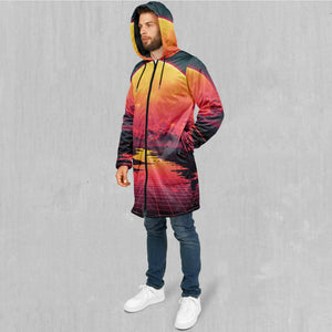 Cyber Skyline Zip Up Cloak (Black Fur)