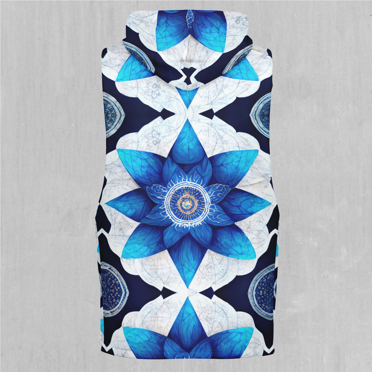 Delphinium Mandala Sleeveless Hoodie