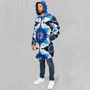 Delphinium Mandala Zip Up Cloak (Black Fur)