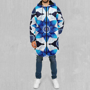 Delphinium Mandala Zip Up Cloak (Black Fur)