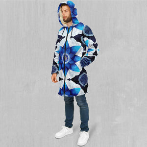 Delphinium Mandala Zip Up Cloak (White Fur)