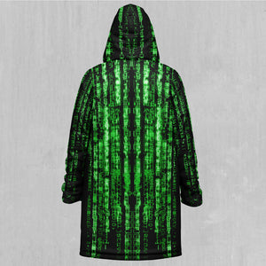 Digital Rain Zip Up Cloak (Black Fur)