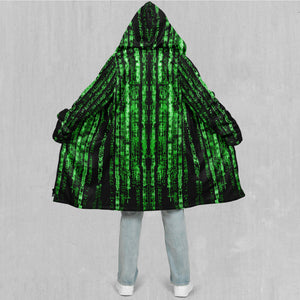 Digital Rain Zip Up Cloak (Black Fur)