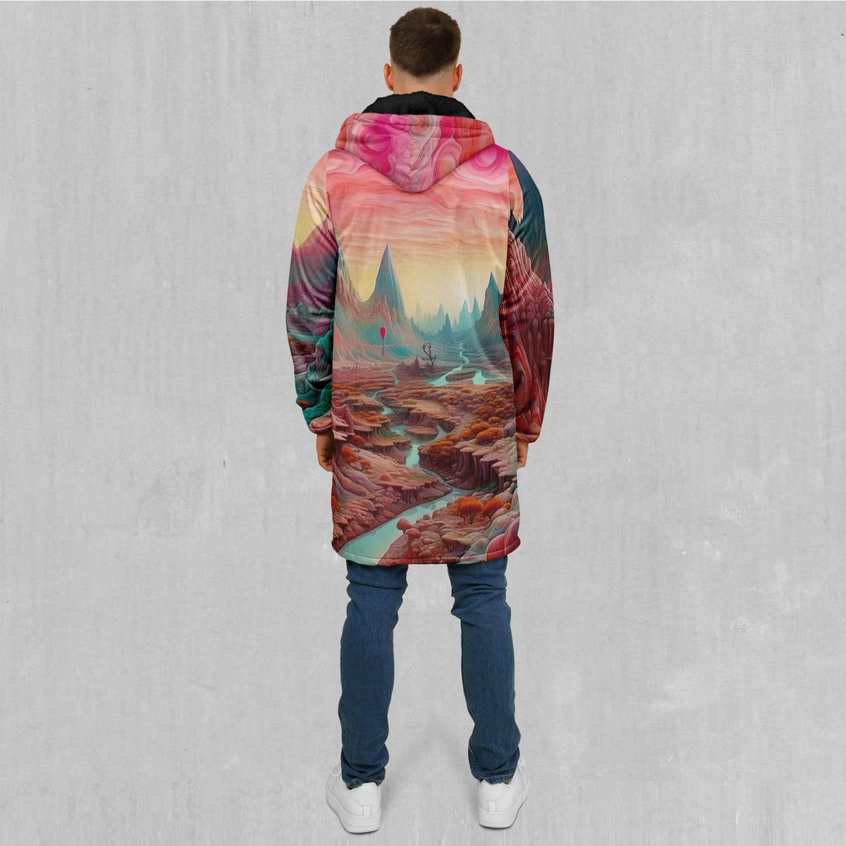 Dream Canyon Zip Up Cloak (Black Fur)