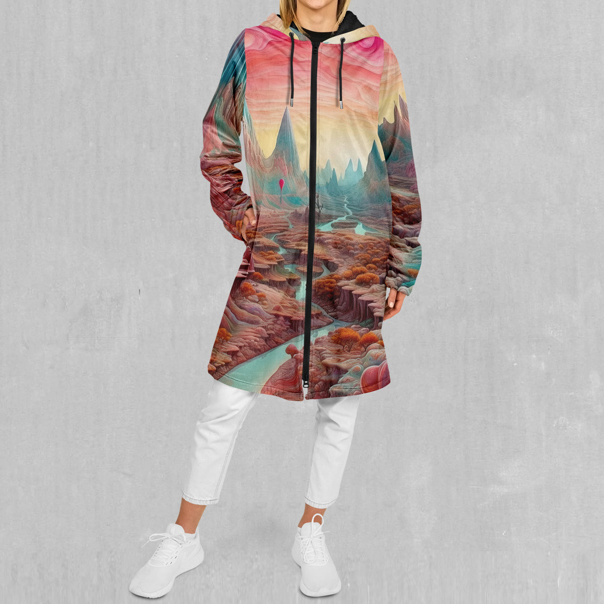 Dream Canyon Zip Up Cloak (Black Fur)