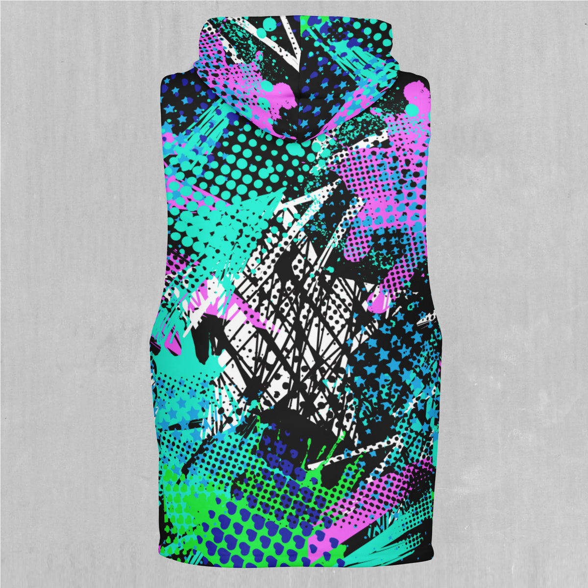 Electric Avenue Sleeveless Hoodie