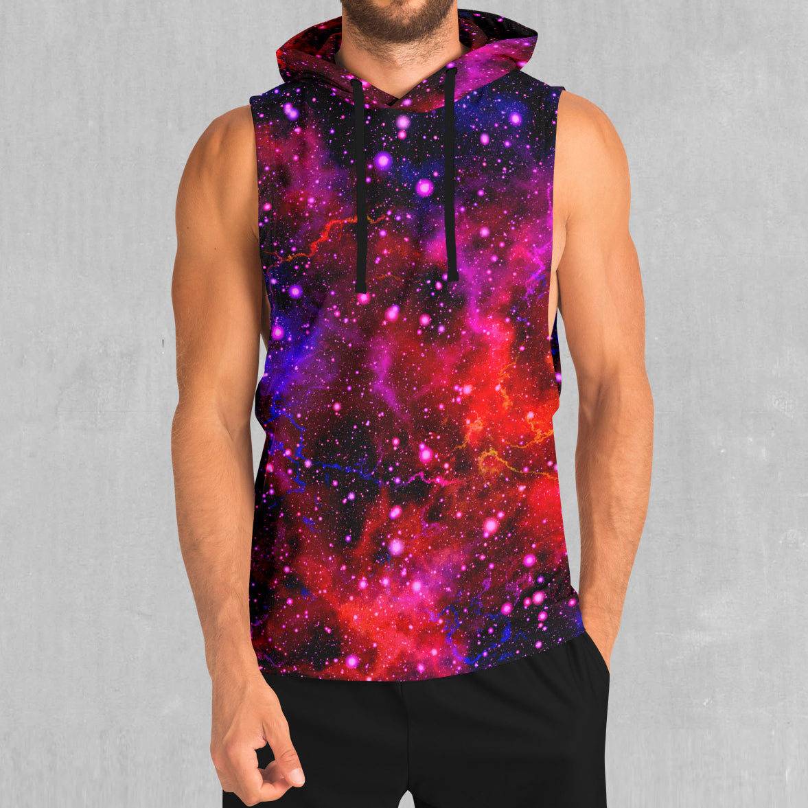 Electric Galaxy Sleeveless Hoodie