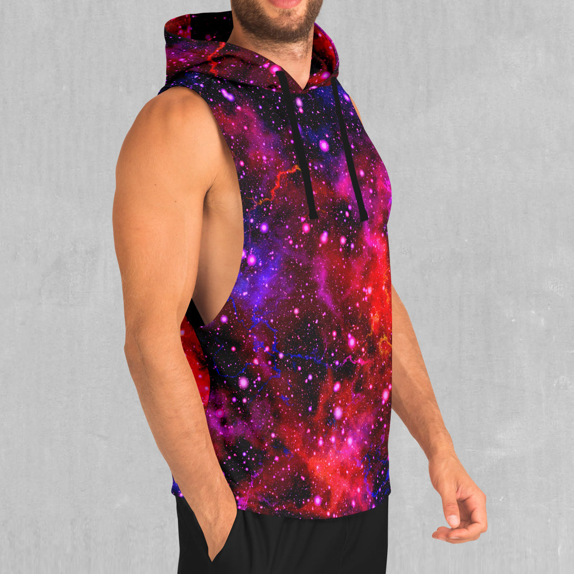 Electric Galaxy Sleeveless Hoodie