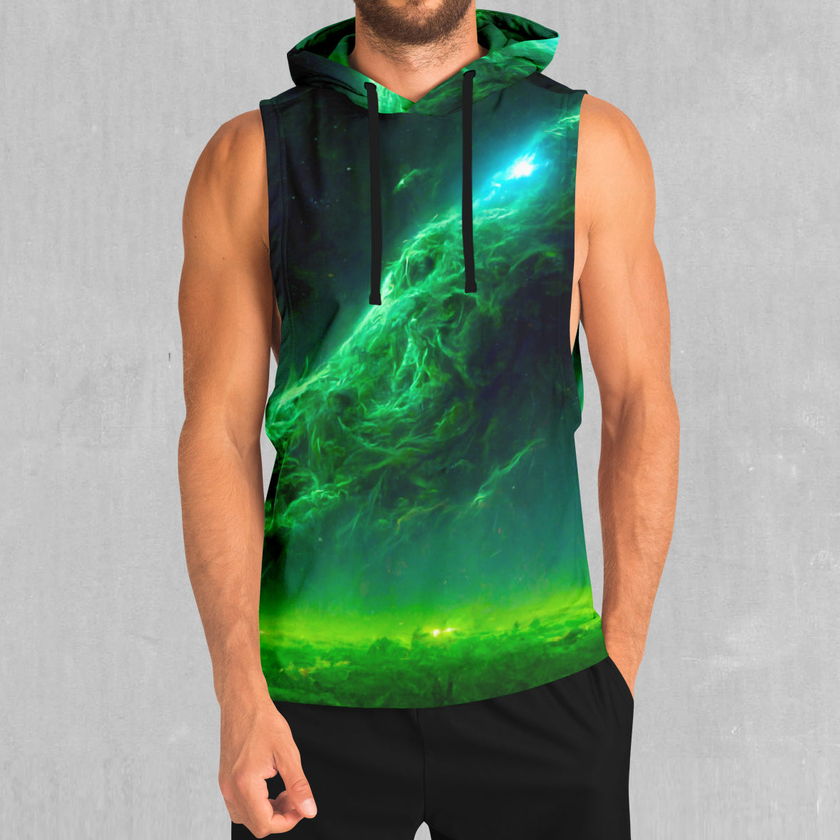 Electrified Nebula Sleeveless Hoodie
