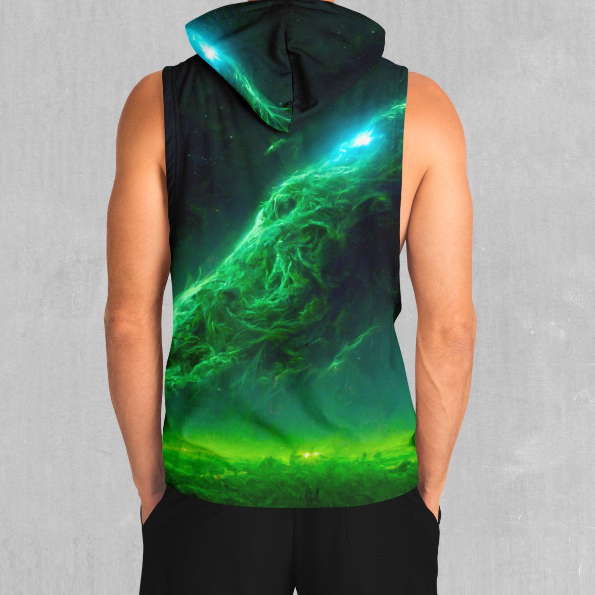 Electrified Nebula Sleeveless Hoodie