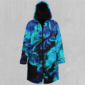 Enigma Sea Zip Up Cloak (Black Fur)