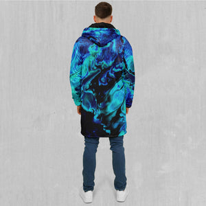 Enigma Sea Zip Up Cloak (Black Fur)