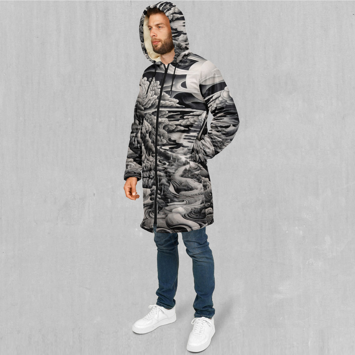 Ethereal Moonlight Zip Up Cloak (White Fur)