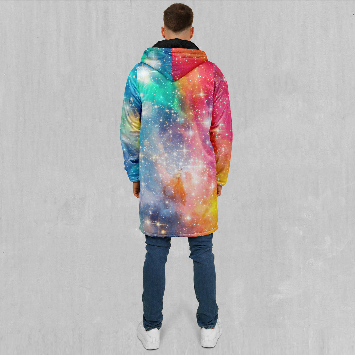 Fire and Ice Galaxy Zip Up Cloak (Black Fur)