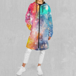 Fire and Ice Galaxy Zip Up Cloak (Black Fur)