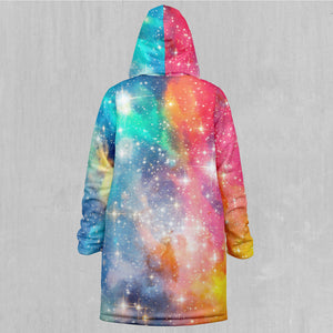 Fire and Ice Galaxy Zip Up Cloak (Black Fur)