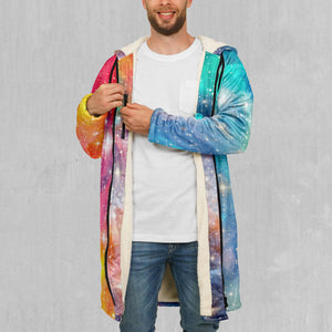 Fire and Ice Galaxy Zip Up Cloak (White Fur)