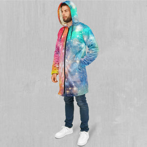 Fire and Ice Galaxy Zip Up Cloak (White Fur)