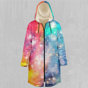 Fire and Ice Galaxy Zip Up Cloak (White Fur)