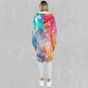 Fire and Ice Galaxy Zip Up Cloak (White Fur)