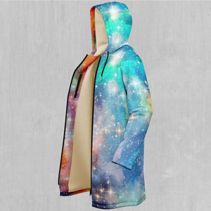 Fire and Ice Galaxy Zip Up Cloak (White Fur)