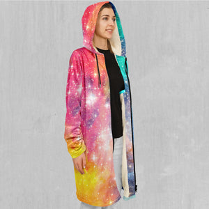 Fire and Ice Galaxy Zip Up Cloak (White Fur)