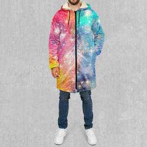 Fire and Ice Galaxy Zip Up Cloak (White Fur)