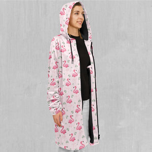 Flamingo Zip Up Cloak (Black Fur)