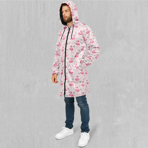 Flamingo Zip Up Cloak (Black Fur)