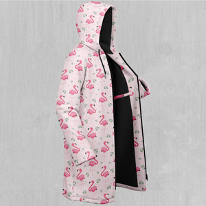 Flamingo Zip Up Cloak (Black Fur)