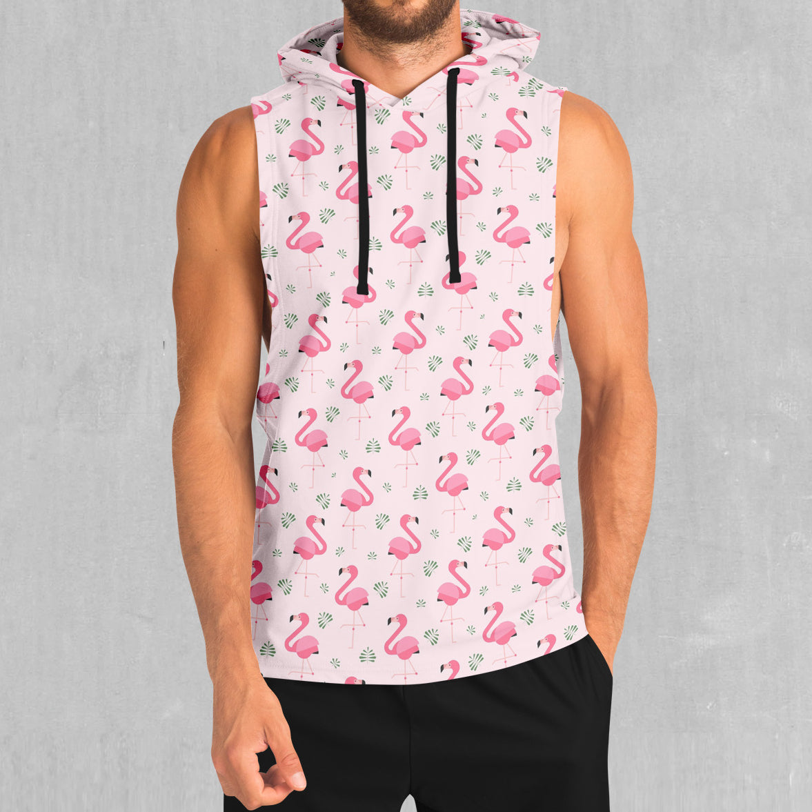 Flamingo Sleeveless Hoodie