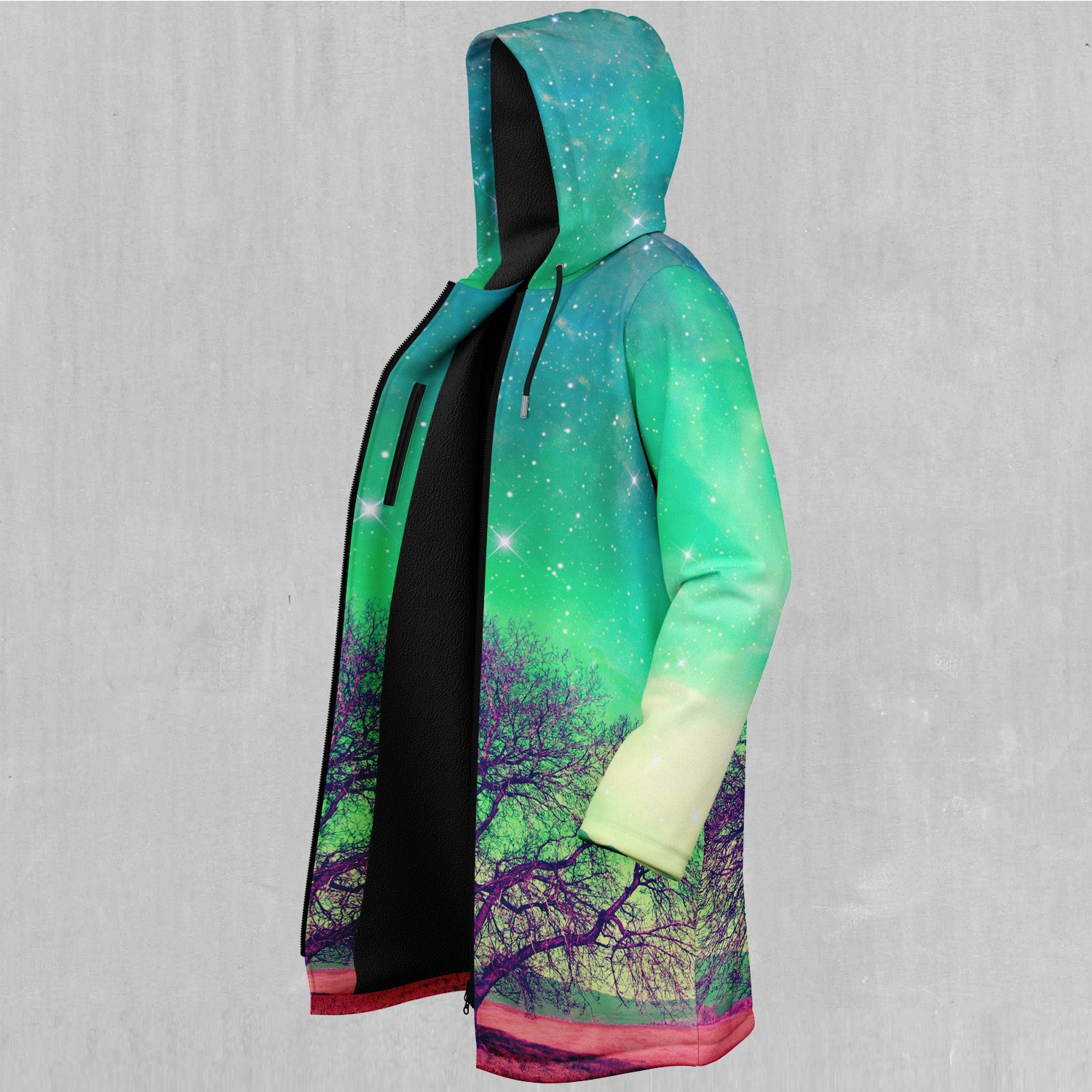 Galactic Essence Zip Up Cloak (Black Fur)