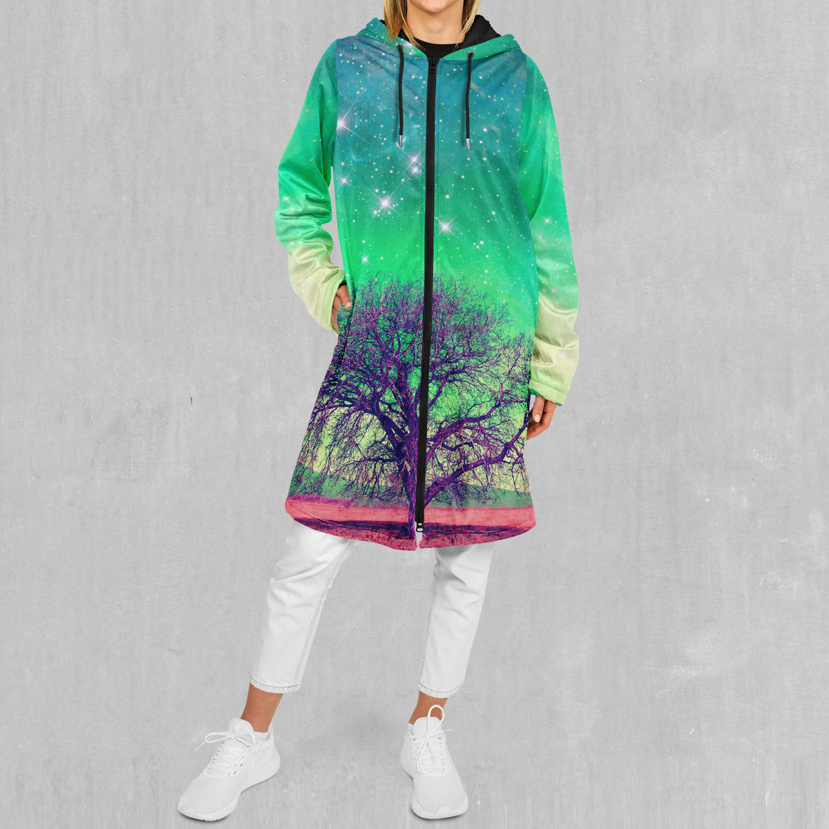 Galactic Essence Zip Up Cloak (Black Fur)