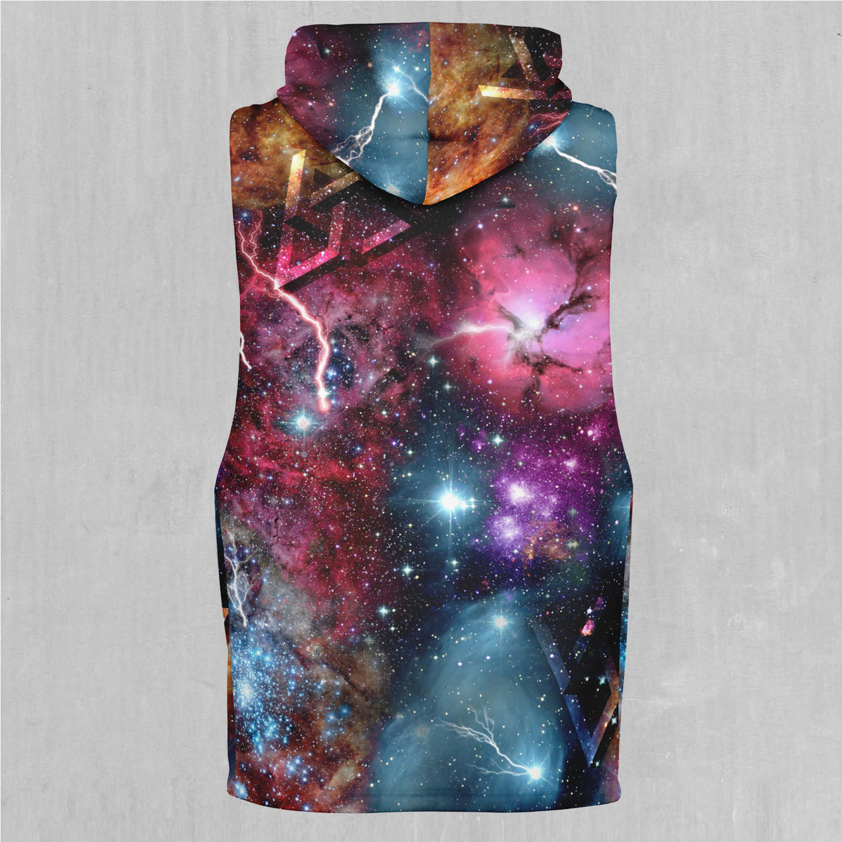 Galaxies Collide Sleeveless Hoodie