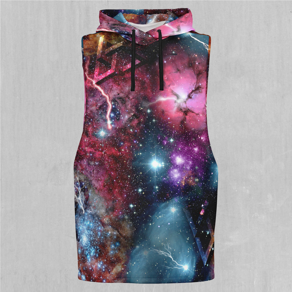 Galaxies Collide Sleeveless Hoodie