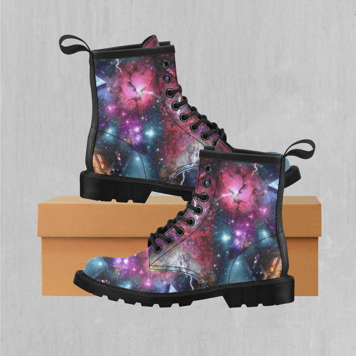 Galaxies Collide Women's Lace Up Boots