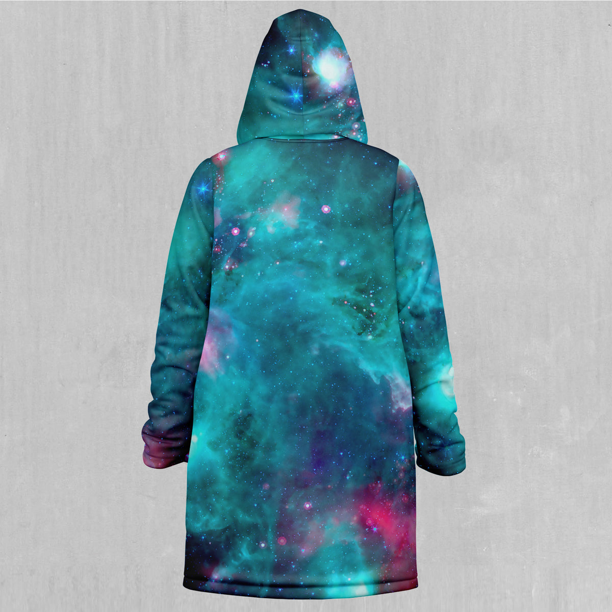 Galaxy Aurora Zip Up Cloak (Black Fur)