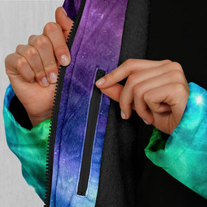 Galaxy Slam Zip Up Cloak (Black Fur)